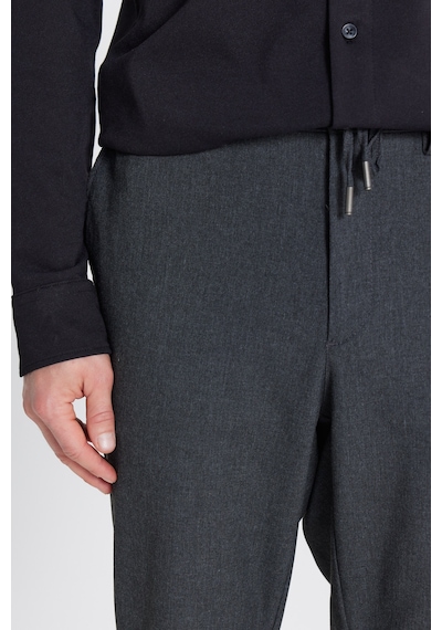 AC&Co / Altınyıldız Classics Erkek Antrasıt Slim Fit Dar Kesim Beli Bağlamalı Yan Cepli Pantolon Antrasıt