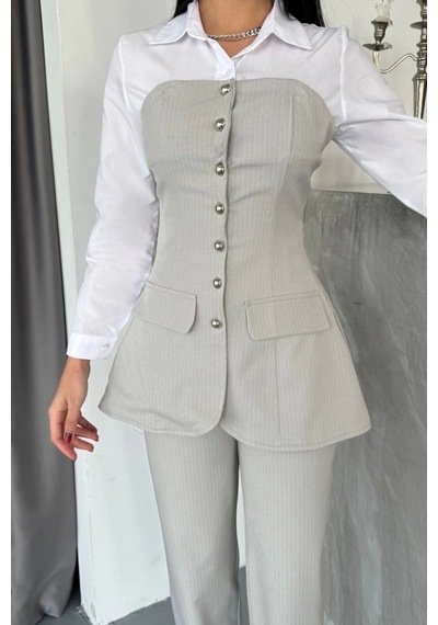 Defymoda Tasarım Takım - Gri Gri