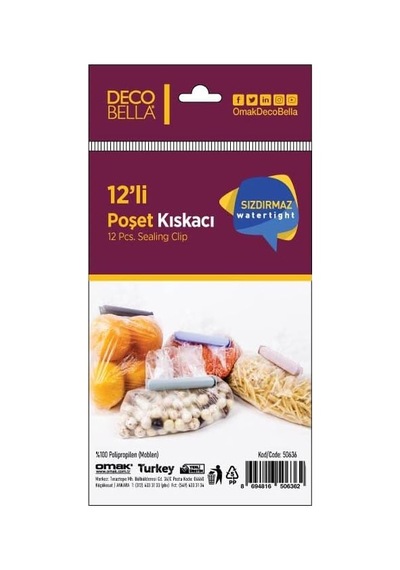 Decobella 12'li Poşet Kıskacı Genel