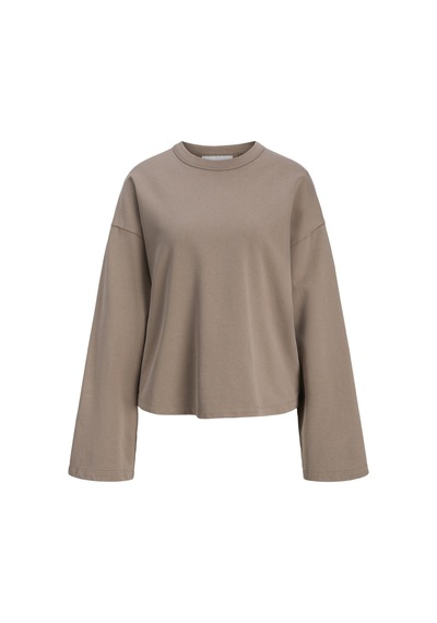 Jack & Jones Kadin Sirt Baskili Sweatshirt - Athletico - 12285948 Desert Taupe