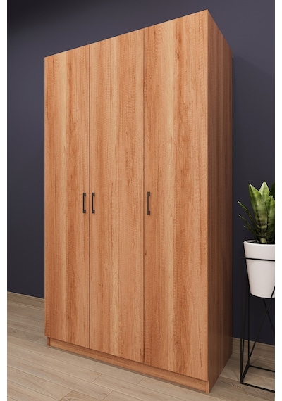 Asra Trend 3 Kapaklı Gardırop G-01 %100 MDF Geniş Hacimli Elbise Dolabı Petra