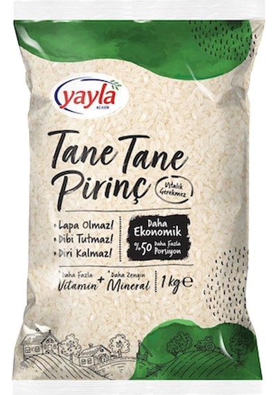 Yayla Tane Tane Pirinç 1 KG