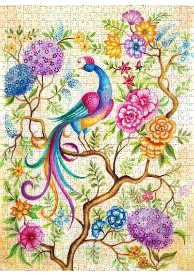 Nova Peri Bahçesinde Mutluluk Kuşu Puzzle - 1000 Parçalık