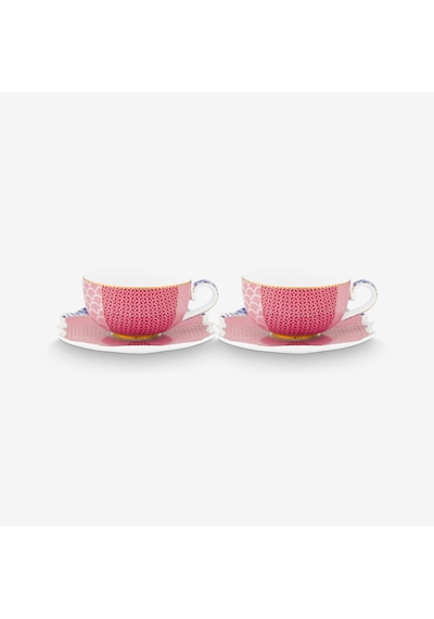 Pembe Porselen Kahve Fincan Seti 125 Ml