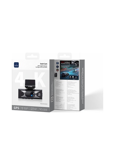 Wiwu Wi-dc201 4k Ultra Hd Ön Ve Arka Akıllı Araç Kamerası Wifi Destekli Siyah