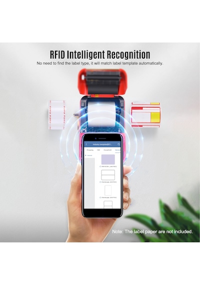 Niimbot B21 Kablosuz Taşınabilir Bluetooth Usb Şarjlı Etiket Makinesi Siyah