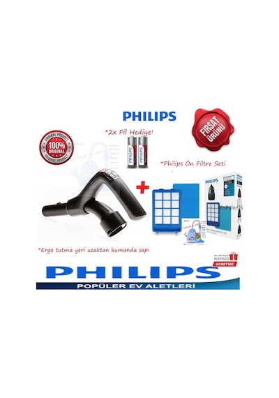 Philips Uyumlu Fc9912 Marathon Ultimate Kumanda Sapı+Ön Filtre Seti