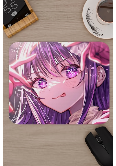 Oshi No Ko Anime V1 - 22x18 Gaming Kauçuk Kaymaz Taban Mouse Pad Fare Altlığı