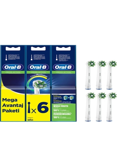 Oral-B Cross Action Diş Fırçası Yedek Başlığı 6'lı