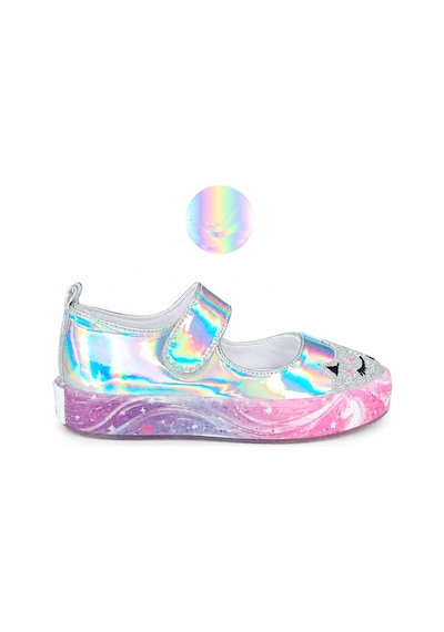 Unicorn Dream Hologram Kız Çocuk Babet Sneakers Gri