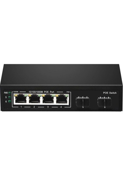 Ods 4port Poe 60w 2-sfp Gigabit Yönetilemez Switch 08ods-4p2s
