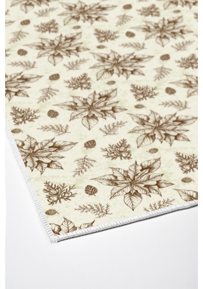 Alanur Home Kaymaz Dijital Mutfak & Salon Halı Trend Vintage Al5008 Bej