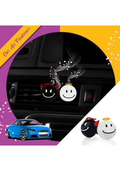 Oto Petek Kalorifer Kokusu Melek Şeytan Sevimli Emoji Parfümü