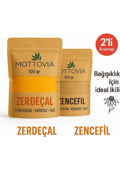 Zerdeçal - Zencefil Ikilisi %100 Doğal Katkısız Avantajlı Paket