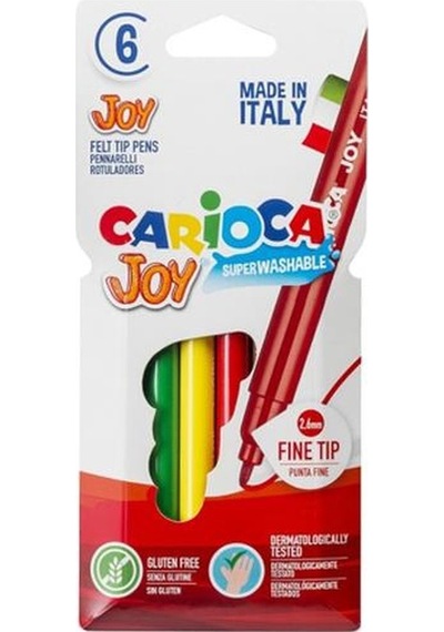 Carioca Joy Şekilli Keçeli Kalem - Carioca Wax Crayons - Boyama Kitabı Set
