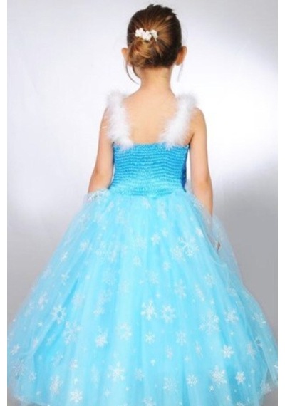 Parti Selesi Elsa Kostümü - Frozen Elbise - Askılı Tarlatanlı - Eldiven Taç Asa Kostüm Mavi Parti Selesi Elsa Kostümü - Frozen Elbise - Askılı Tarlatanlı - Eldiven Taç Asa Kostüm Mavi