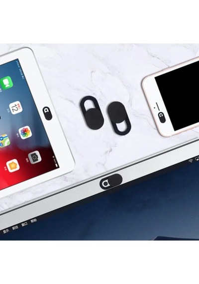 Laptop Tablet Kamera Webcam Kapatıcı Örtücü Sürgülü Kapak 3'lü Siyah
