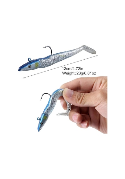 Valkyrie 5 Adet 12cm 20gr Silikon Jig Balık Yem Seti Çipura Levrek Katili Kutulu