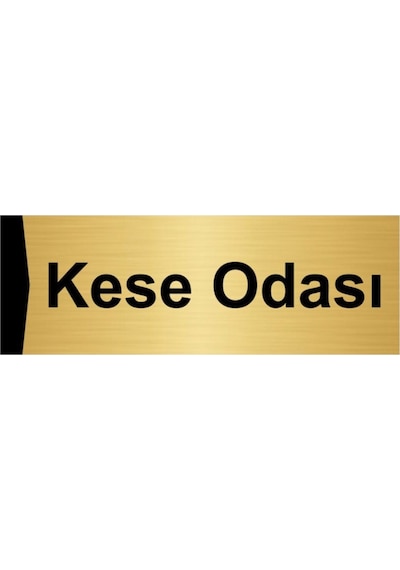 Ağda Odası 5x20cm Altın Renk Metal Yönlendirme Levhası