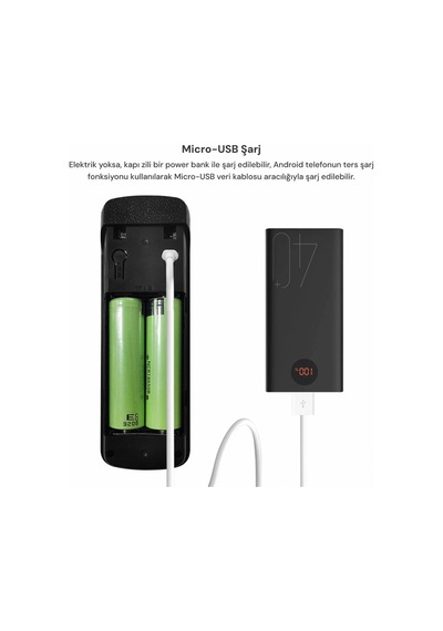 Yeco Bd-10 Akıllı Görüntülü Kapı Zili Hareket Sensörlü, Ip66, Wifi, Çift Yönlü Ses Siyah