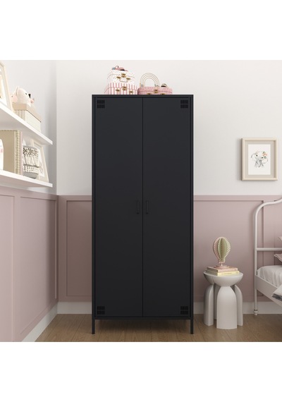 Pera Metal Elbise Dolabı, Soyunma Dolabı, İki Kapılı, 80,50 X 50 X 189,50 Cm Ral 7016 Antrasit