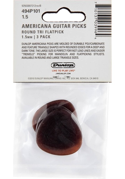Jim Dunlop Americana Picks 494p101 - 1.5 MM 3 Adet Pena