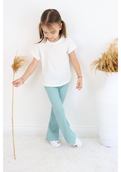Fesshera Kids Minik Prenseslere Özel Kız Çocuk Esnek Kumaşlı Fırfırlı İspanyol Paça Günlük Ve Şık Tayt Turkuaz Fesshera Kids Minik Prenseslere Özel Kız Çocuk Esnek Kumaşlı Fırfırlı İspanyol Paça Günlük Ve Şık Tayt Turkuaz