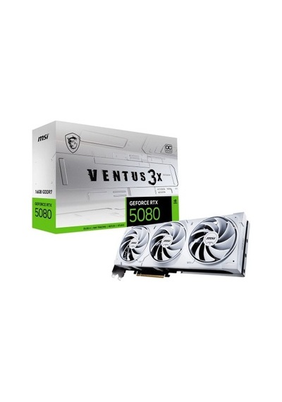 Msı Geforce Rtx 5080 16gb Ventus 3x Oc Whıte Gddr7 256bıt Dx12 Gaming Oyuncu Ekran