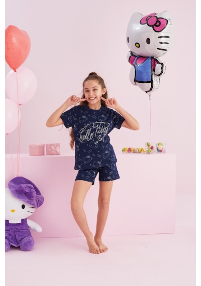 Siyah İnci Lisanslı %100 Pamuk Çok Renkli Bisklet Yaka Şort Pijama Takım Hk105 Lacivert Siyah İnci Lisanslı %100 Pamuk Çok Renkli Bisklet Yaka Şort Pijama Takım Hk105 Lacivert