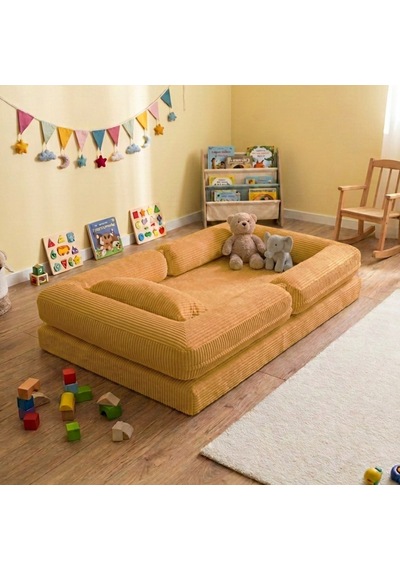 Miniwood Montessori Yatak Oyun Alanlı Bebek Yer Yatağı Sünger Çocuk Karyola 101 x 150 CM
