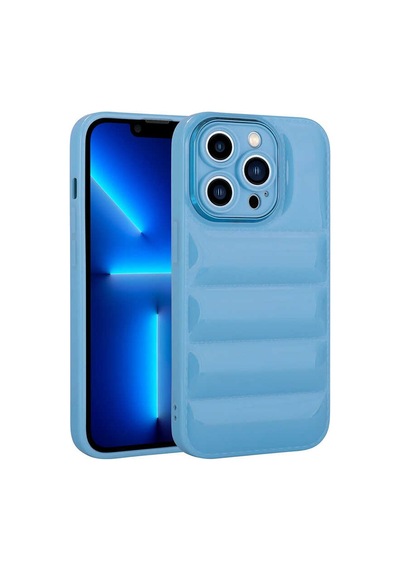 Kilifone - İphone 13 Pro Uyumlu Kılıf Kamera Korumalı Parlak Airbag'li Galya Kapak - Mavi - T25266