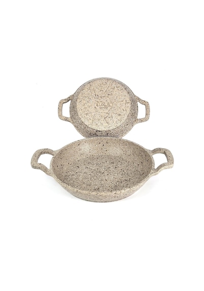Oms 3729 Döküm Granit 2 Parça Kapaksız Sahan Set 18-20 Cm Kumbeji