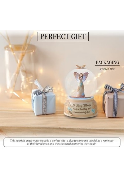 19061 Light Your Way Memorial İn Loving Memory Musical Water Globe, 100mm Diğer