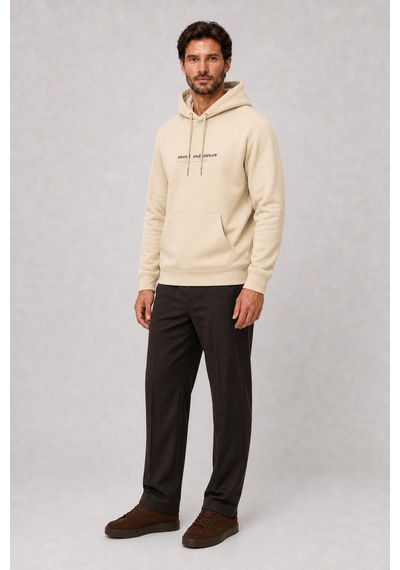 Redline Consume Erkek Regular Fit Kapüşonlu Sweatshirt Bej