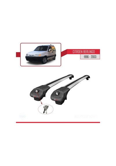 Citroen Berlingo 1996-2003 Arası İle Uyumlu Ace-1 Ara Atkı Tavan Barı Gri