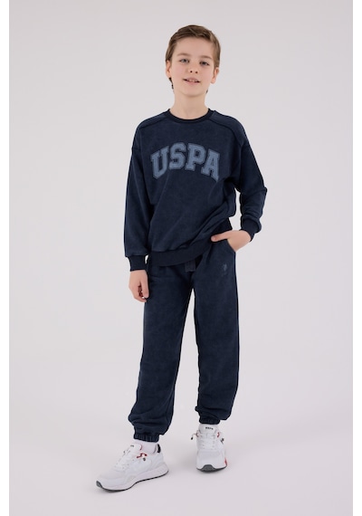 U.S. Polo Assn. Lisanslı Erkek Çocuk Alt Üst 2 Parça Eşofman Takımı Us2229 Lacivert