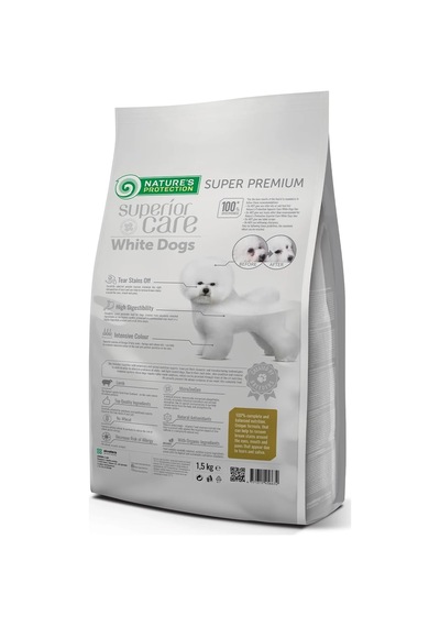 Superior Care Beyaz Tüylü Köpekler İçin Kuzulu Küçük Irk Köpek Maması 1,5kg Cok Renkli