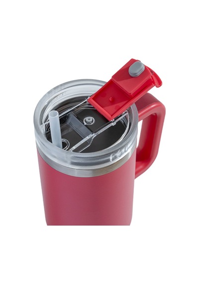 Tyeso Qq Termos Sızdırmaz Pipetli Çift Duvarlı Vakumlu 1200ml Kırmızı