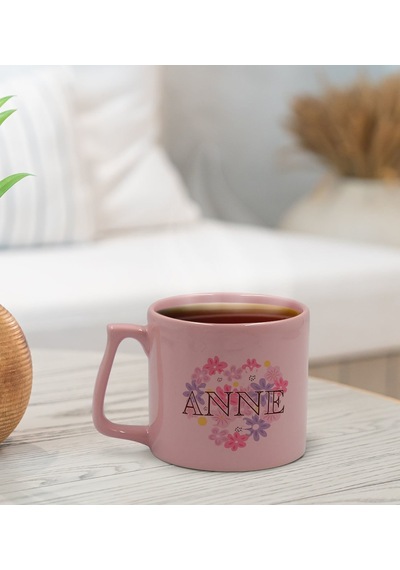Bk Gift Anneler Günü Tasarımlı Pastel Pembe Middle Kupa Bardak, Anneye Hediye, Ev Hediyesi, Anneler Günü Hediyesi, Ofis Hediyesi-3