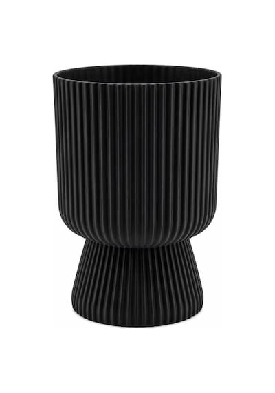 Omnipazar So-ltsa01 Lotus Ayaklı Plastik Vazo Çiçek Saksı 1.8 Litre No: 1 Siyah