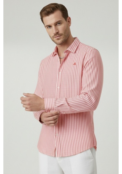Deepsea Kırmızı Slim Fit Çizgili %100 Pamuk Erkek Gömlek Nefes Alan Şık Günlük Gömlek 2602626 Kırmızı Deepsea Kırmızı Slim Fit Çizgili %100 Pamuk Erkek Gömlek Nefes Alan Şık Günlük Gömlek 2602626 Kırmızı