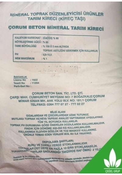 1 KG Tarım Kireci Toz Kireç