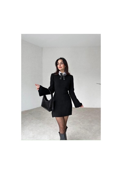 Cloudy Kids Kadın Mini Fitilli Kışlık Triko Elbise Günlük Kullanım Şık Tasarım Siyah - 620184714 Siyah Cloudy Kids Kadın Mini Fitilli Kışlık Triko Elbise Günlük Kullanım Şık Tasarım Siyah - 620184714 Siyah