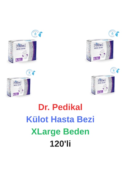 Dr. Pedical - Külot Yaşlı Yetişkin Hasta Bezi Xlarge Beden 120'li XL