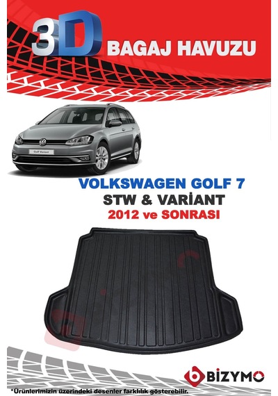 Volkswagen Golf 7 Variant Stw 2012+ 3D Bagaj Havuzu Bizymo