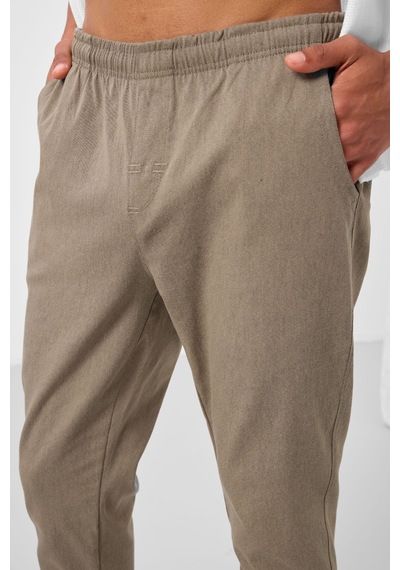 Tommylife Camel Standart Fit Dokuma Hafif Esnek Chino Erkek Pantolon - 82180 Camel