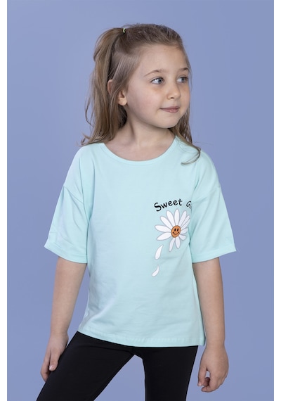 Toontoy Kids Toontoy Kız Çocuk Papatya Desenli Sweet Girls Baskılı Tişört Mint Yeşili Toontoy Kids Toontoy Kız Çocuk Papatya Desenli Sweet Girls Baskılı Tişört Mint Yeşili