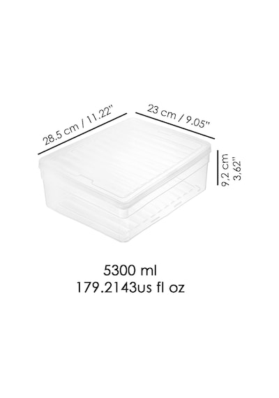Meleni Home Derin Mikrodalga Uyumlu Erzak Gıda Saklama Kabı Şeffaf Kapak Düzenleyici Organizer Set 3'lü 5300 ML Şeffaf