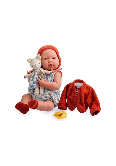 Berenguer Boutique Oyuncak Bebek 38 Cm - Kiremit Hırka Ve Kedili