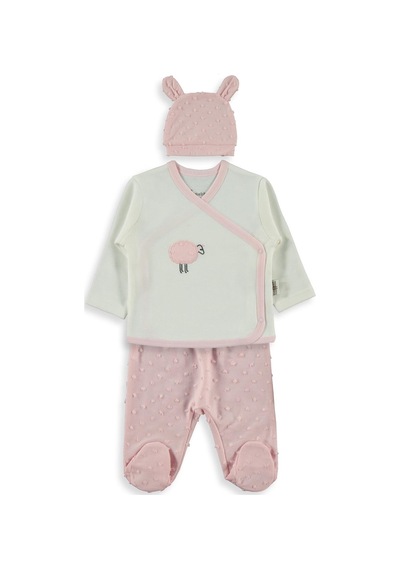 Bebbek Baby Love Zıbın Setleri - Pembe Pembe - Beyaz